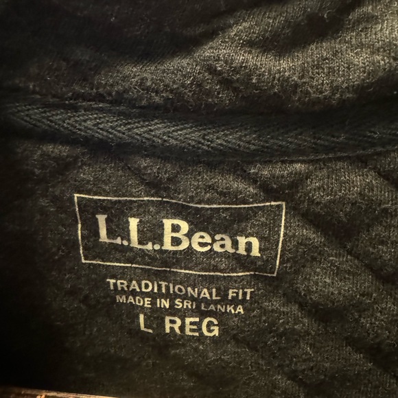 LL bean mens quilted mock neck pullover sweatshirt - Picture 2 of 4